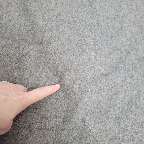 VINTAGE 90s Calvin Klein Collection gray front slit cashmere blend midi skirt M - Picture 8 of 11